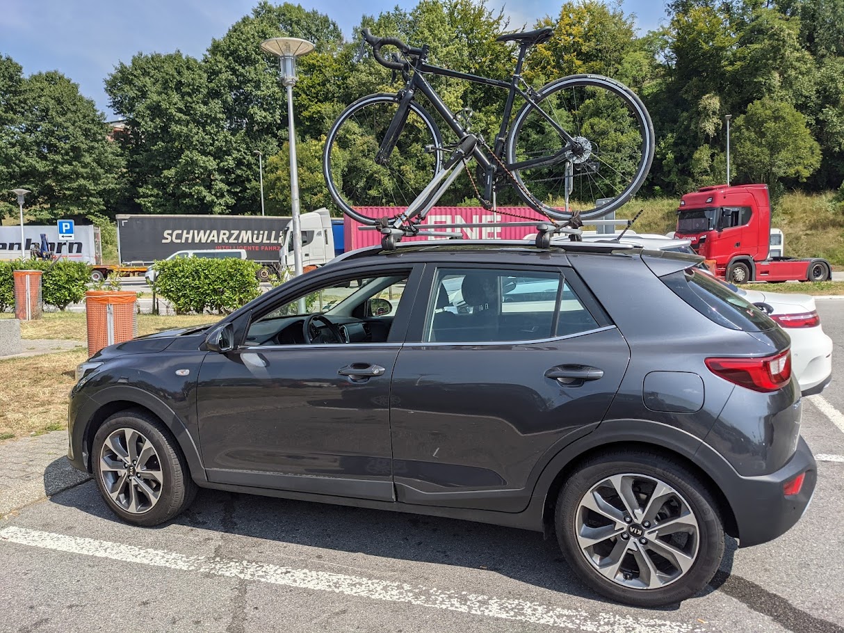 Fahrrad Dachträger - Rückblick Anreise zum Wettkampf